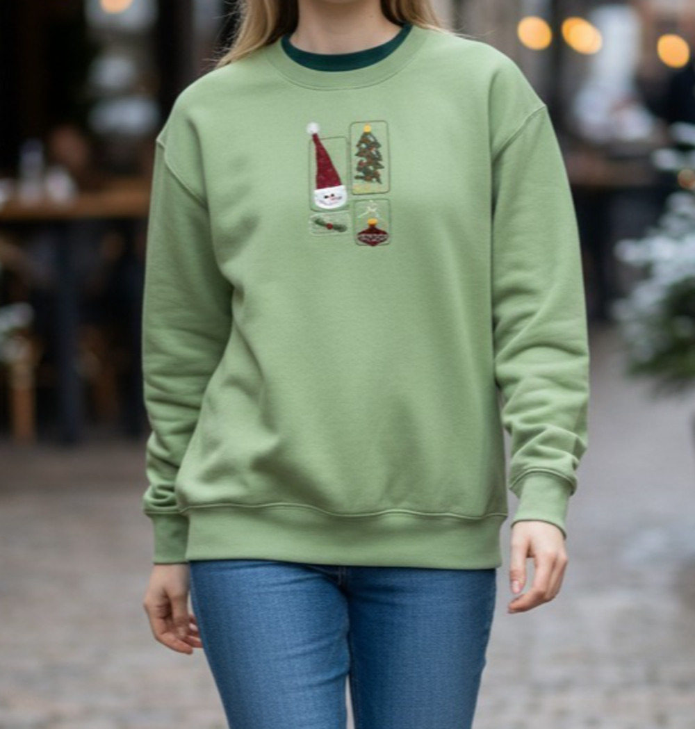 M&C Sportswear Women's Large Green Christmas Holiday Pullover Sweater